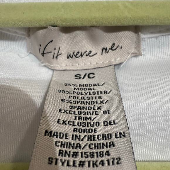 If It Were Me White Full Zip Crop Hooded Jacket Sz S - Picture 5 of 12